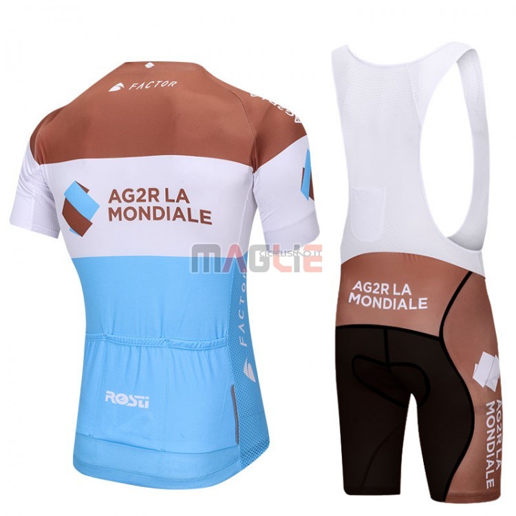 Maglia Ag2rla Manica Corta 2018 Blu e Bianco